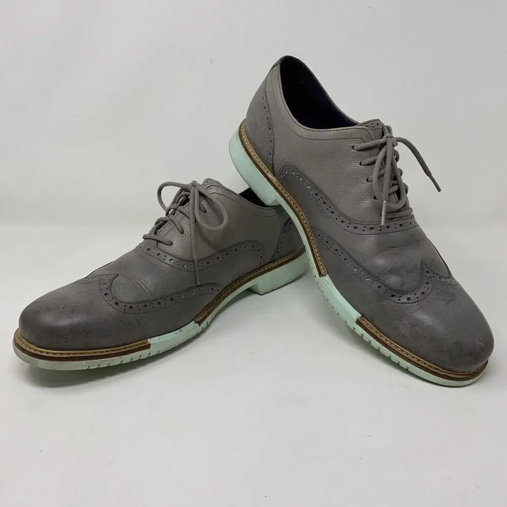 Cole Haan Great Jones Wing Tip Men US 13M Gray Oxford Shoes C11525